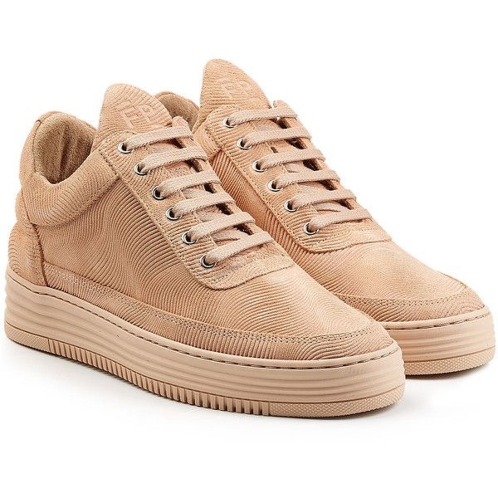 FILLING PIECES - Monotone Stripe Suede Sneakers